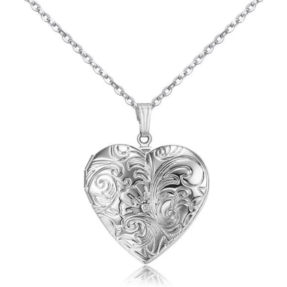 18K Gold Plated Flower Locket Necklace for Picture, Gift Jewelry - Picture 3 of 7